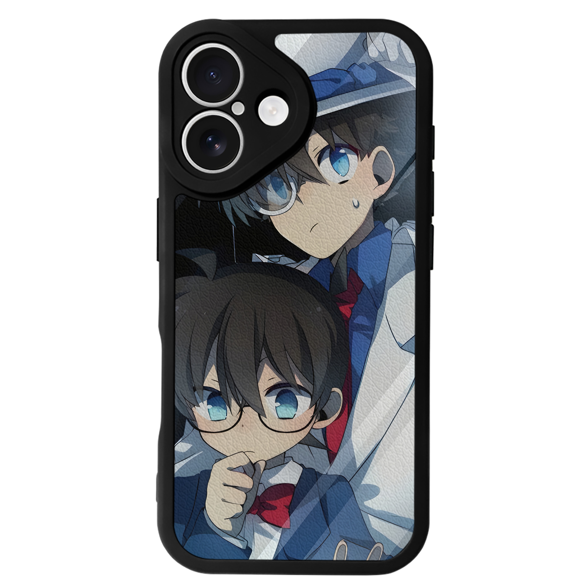 （画像用） 名探偵コナン Detective Conan 【iPhone 16シリーズ対応】シリコンスマホケース（レザー調） 材質：シリコン